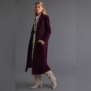 Anthropologie Corduroy Duster Jacket